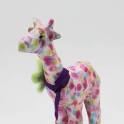 Pink Paper Mache Giraffe - thumbnail 2