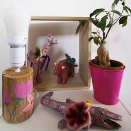 Pink Paper Mache Giraffe - thumbnail 4