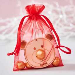 Personalized Chocolate Bear Wooden Christmas Decoration - Stocking Filler - thumbnail 1