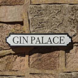 Gin Palace Metal Street Sign Wall Decor Indoor Or Outdoor - thumbnail 1
