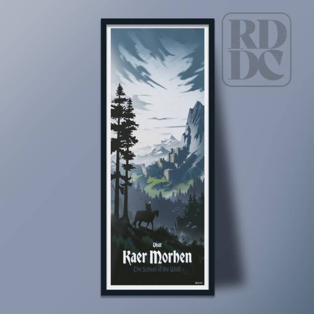 Kaer Morhen Travel Poster - The Witcher Vintage Art Print - image 1