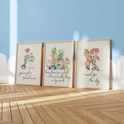 Toy-Inspired Quote Prints - Set Of 5 Nursery Wall Art, Printed Or Framed - thumbnail 3