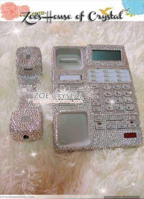 Bling & Sparkly White Office/Desk Phone To Ensure A Good Conversation For Every Call - Perfect Home Decoration - image 1