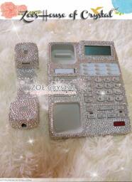 Bling & Sparkly White Office/Desk Phone To Ensure A Good Conversation For Every Call - Perfect Home Decoration - thumbnail 2