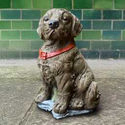 Concrete Labrador Puppy Sculpture Realistic Dog Figurine Stone Pet Statue Memorial Ornament Handmade Decor Dog Lover Gift