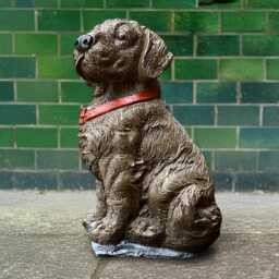 Concrete Labrador Puppy Sculpture Realistic Dog Figurine Stone Pet Statue Memorial Ornament Handmade Decor Dog Lover Gift - thumbnail 3