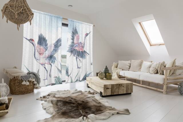 Set Of 2 Curtains Room Divide Screen Wall Panel, Blackout Curtains - image 1