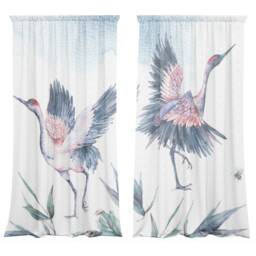 Set Of 2 Curtains Room Divide Screen Wall Panel, Blackout Curtains - thumbnail 2