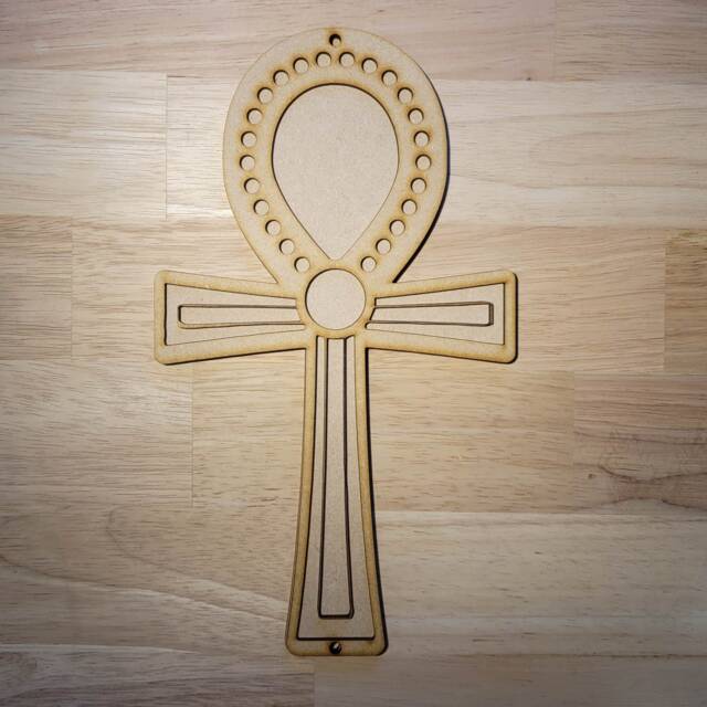 Handcrafted Wooden Ankh Wall Art Ready To Paint Egyptian Decor - image 1