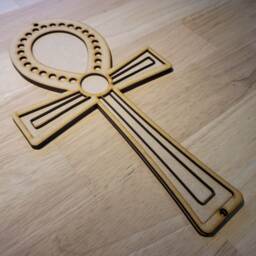 Handcrafted Wooden Ankh Wall Art Ready To Paint Egyptian Decor - thumbnail 2
