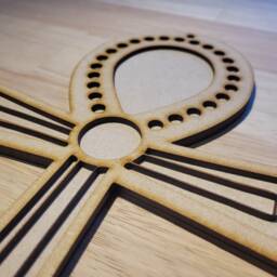 Handcrafted Wooden Ankh Wall Art Ready To Paint Egyptian Decor - thumbnail 3