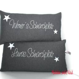 Pillowcase With Zipper & Filling, Snoring Place Pillow Name Print - thumbnail 2