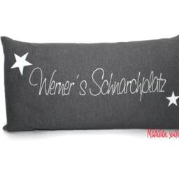 Pillowcase With Zipper & Filling, Snoring Place Pillow Name Print - thumbnail 3