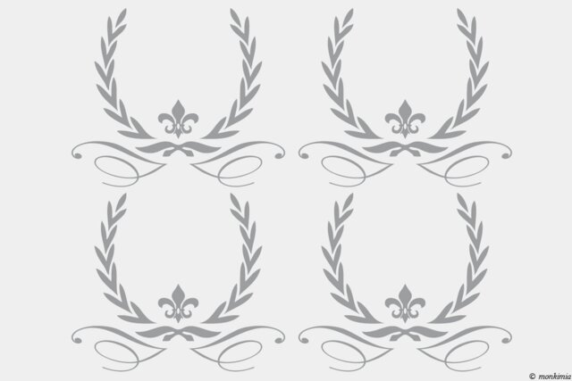 Furniture Tattoo - Laurel Wreaths With Lilies - image 1