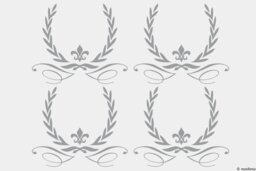 Furniture Tattoo - Laurel Wreaths With Lilies - thumbnail 1