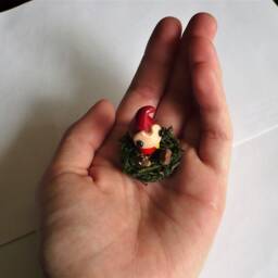 Fairy in A Bottlecap Nest - Red - thumbnail 4