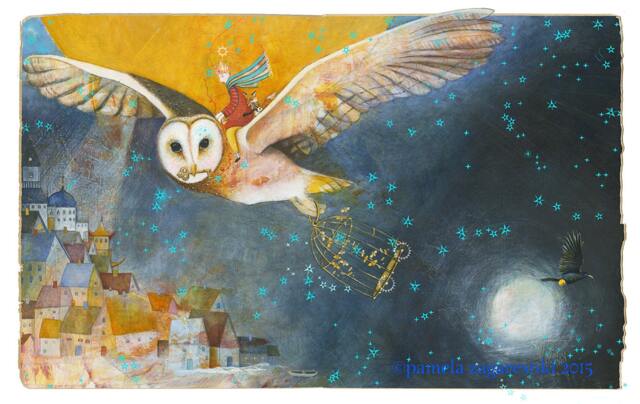 Sacredbee Print - Archival Art From Picture Book The Whisper The Owl