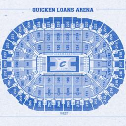 Cleveland Cavaliers Blueprint Quicken Loans Arena Seating Chart Art Print - thumbnail 3