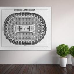 Cleveland Cavaliers Blueprint Quicken Loans Arena Seating Chart Art Print - thumbnail 2