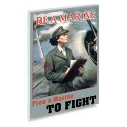 Reprint Of A Ww2 Vintage Women Recruiting Poster -Be A Marine - thumbnail 2