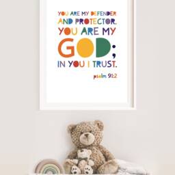 Kids Christian Wall Art, Bible Verse Prints, Scripture Girls Bedroom, Boys Nursery Room - thumbnail 2