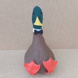 Cool Canard Doorstop/Bookend. Mallard Duck Male With Or Without Bow Tie - Flat Packed Wedding Gift Anniversary Couples - thumbnail 3