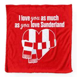Love You As Much Sunderland - Luxury Fleece Blanket 150cm X Made in England - thumbnail 1