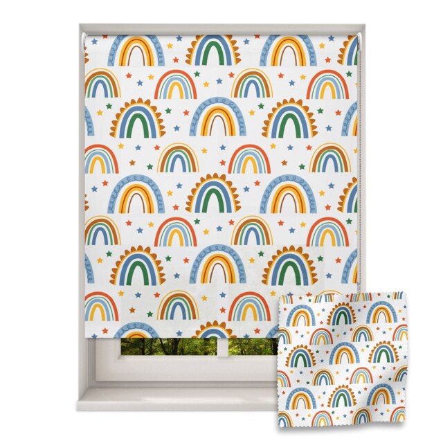 Tropical Rainbows Roller Blind, Children's Made To Measure, Rainbow Roller Blind For Nursery - image 1