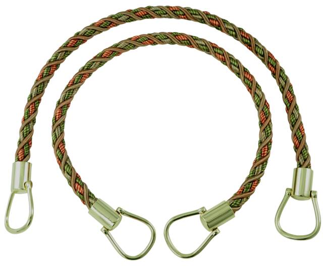 Pair Of Elegant Light Bronze, Olive Green, Terracotta Curtain Rope Tiebacks, 18 Inch Long, Approx. 1/2 Thick, Brtbm Color Chaparral 5615 - image 1