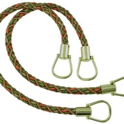 Pair Of Elegant Light Bronze, Olive Green, Terracotta Curtain Rope Tiebacks, 18 Inch Long, Approx. 1/2 Thick, Brtbm Color Chaparral 5615 - thumbnail 2