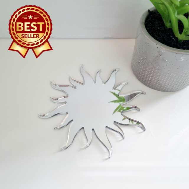 Sun Acrylic Mirror Wall Art - Many Size & Colour Options - Bespoke Items Made - image 1