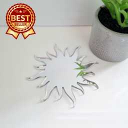 Sun Acrylic Mirror Wall Art - Many Size & Colour Options - Bespoke Items Made