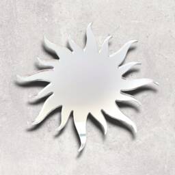 Sun Acrylic Mirror Wall Art - Many Size & Colour Options - Bespoke Items Made - thumbnail 2