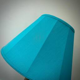 Handmade Teal Blue Drum Lampshade Modern Tapered Shade - thumbnail 4