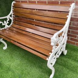 Cast Iron Garden Rustic Bench - thumbnail 2