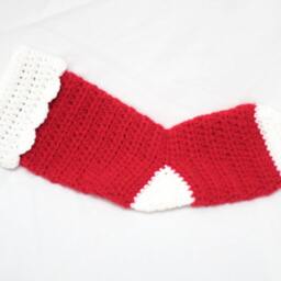 Crochet Christmas Stocking - Classic Red & White Sock Santa - thumbnail 4