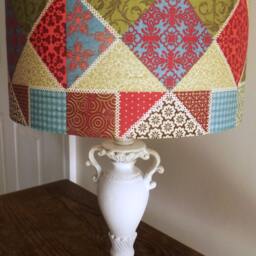 Patchwork Lampshade Retro Shaker Style Fatta Da Mamma Free Gift - thumbnail 2