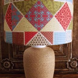Patchwork Lampshade Retro Shaker Style Fatta Da Mamma Free Gift - thumbnail 4