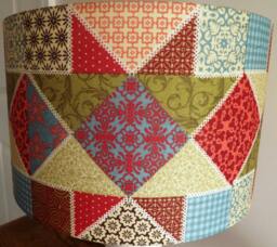 Patchwork Lampshade Retro Shaker Style Fatta Da Mamma Free Gift