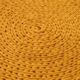 Mustard Chair Cushion, Modern Pads, Cotton Round Rugs, Knitted Pad, Seat 37 Colors, Large & Small Sizes - thumbnail 2