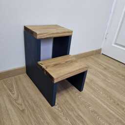Handmade Redwood Step Stool Rustic Kitchen Decor - thumbnail 4