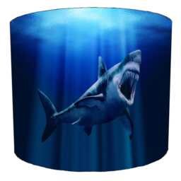 Great White Shark Drum Lampshade For Ceiling Light Pendants Or Table Lamp Bases - thumbnail 4