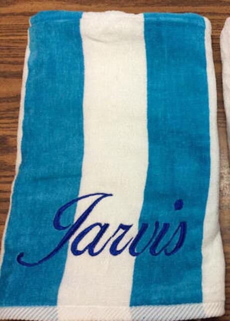 xl Aqua Personalized Beach Towel Monogrammed Groomsmen Gift Pool Party Favor Birthday Gift Bridesmaids Adult - image 1