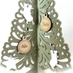Personalized Acrylic Christmas Tree With Ornaments - Custom Holiday Decor - thumbnail 4