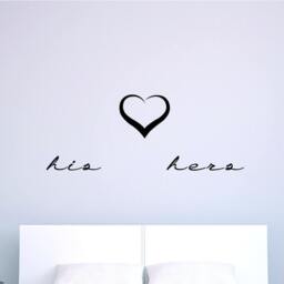 His Hers Love Wall Decal Love Inspirational Decor Sticker Motivational Art Vinyl Good Hose Home Decoration Gift Idea - thumbnail 2