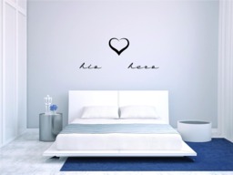 His Hers Love Wall Decal Love Inspirational Decor Sticker Motivational Art Vinyl Good Hose Home Decoration Gift Idea - thumbnail 1