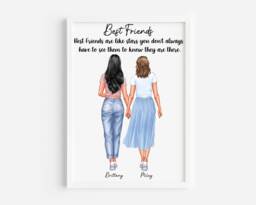 Personalised Gift For Best Friend, Friend Print, Birthday Gift, Christmas Friend, Friend Poem - thumbnail 1