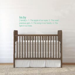 Definition Of Baby - Nursery Quote Wall Decal Custom Vinyl Art Stickers For Nurseries - thumbnail 2