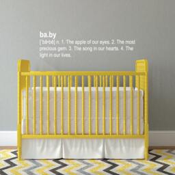 Definition Of Baby - Nursery Quote Wall Decal Custom Vinyl Art Stickers For Nurseries - thumbnail 3