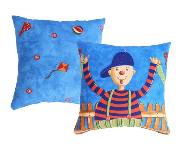 Kids Kite Pillow Cover - Blue, Green & Red - image 1